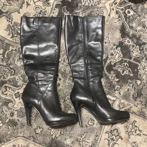 Nine West Black Leather Boots